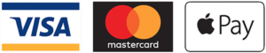 Visa, MasterCard, Apple Pay logos